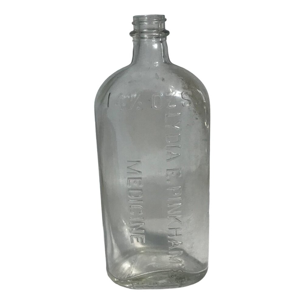 Vintage Lydia E. Pinkham's Medicine Glass Bottle 14 1/2 Ozs Made In Canada